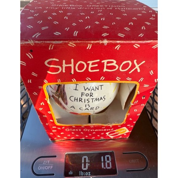 Vintage 1992 Hallmark Cards Mastercard All I Want For Christmas Glass Ornament - Picture 12 of 12